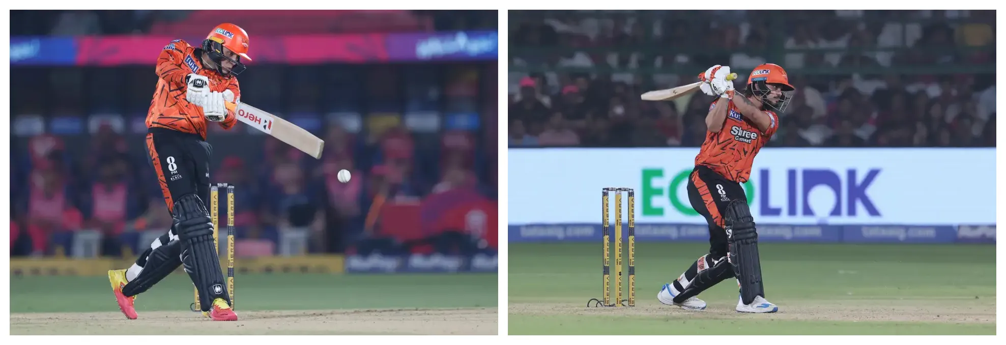 Abhishek Sharma and Ishan Kishan batting.