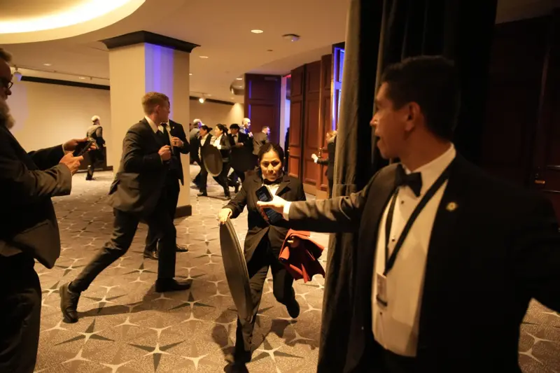 There was chaos and panic after the sound of gunfire.