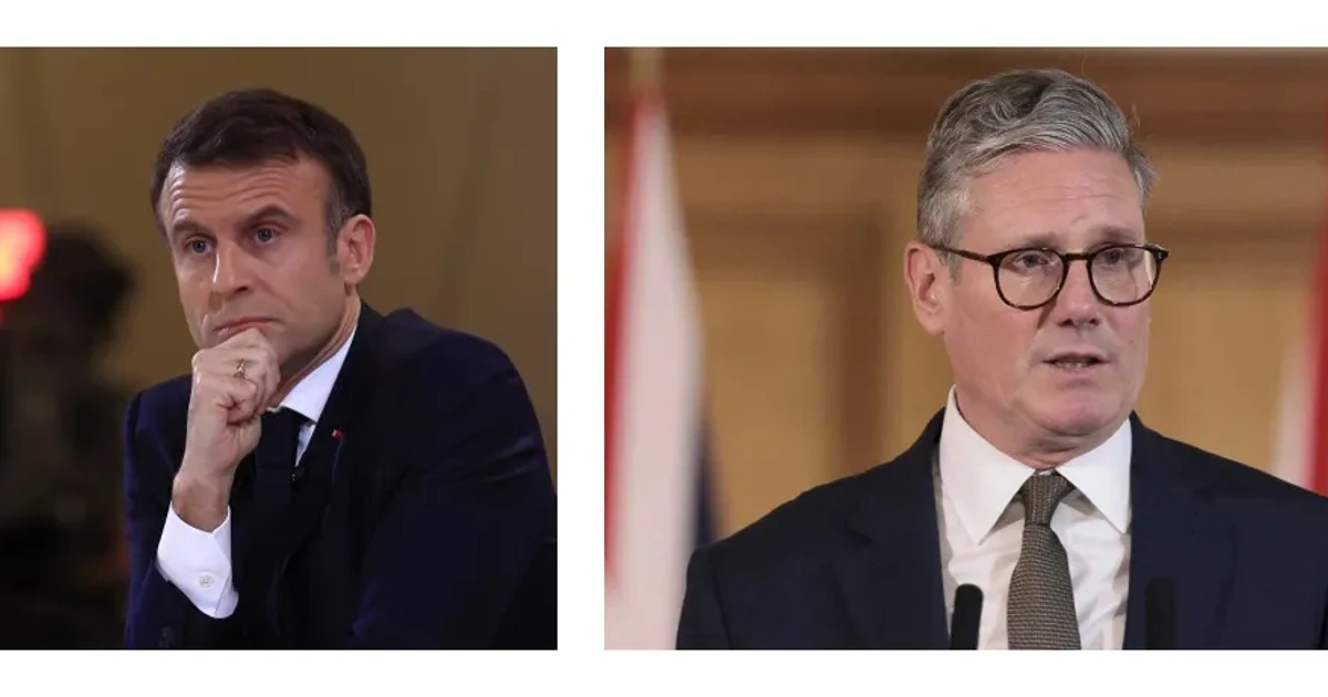 Keir Starmer and emmanuel macron