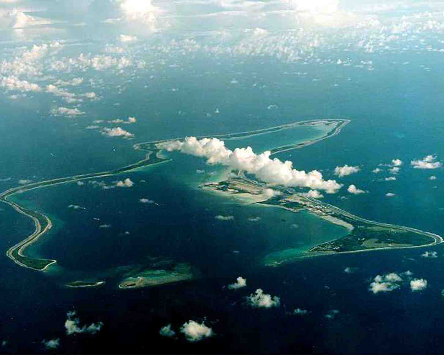 File shot of Diego Garcia, the largest island in the Chagos archipelago and site of a US-UK military facility.