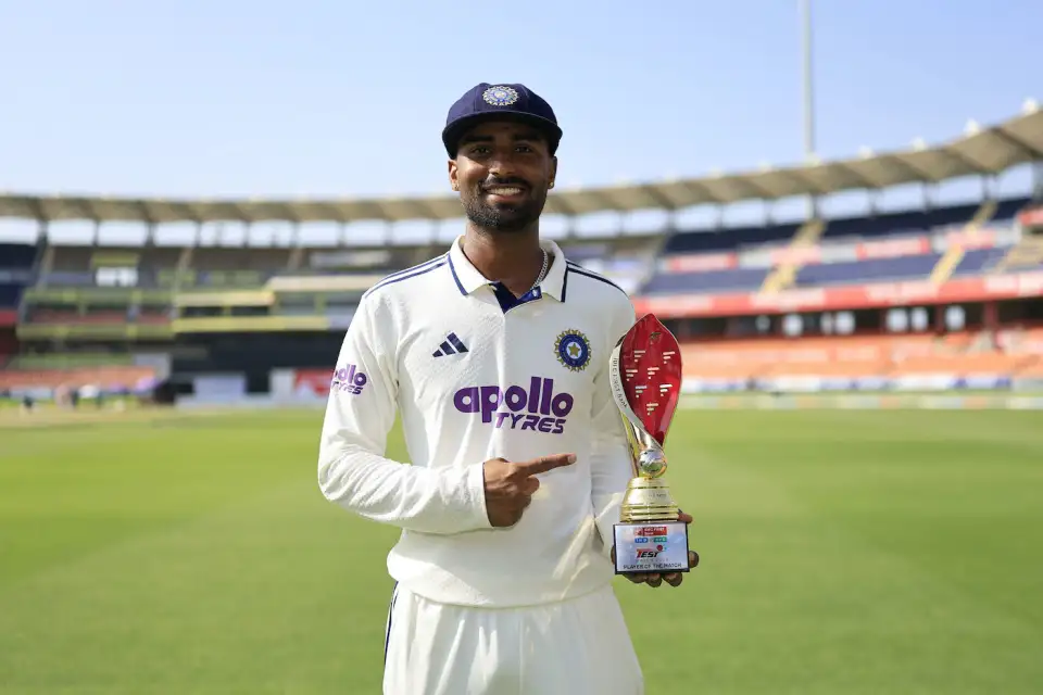 Manav Suthar was Player of the Match on Test debut