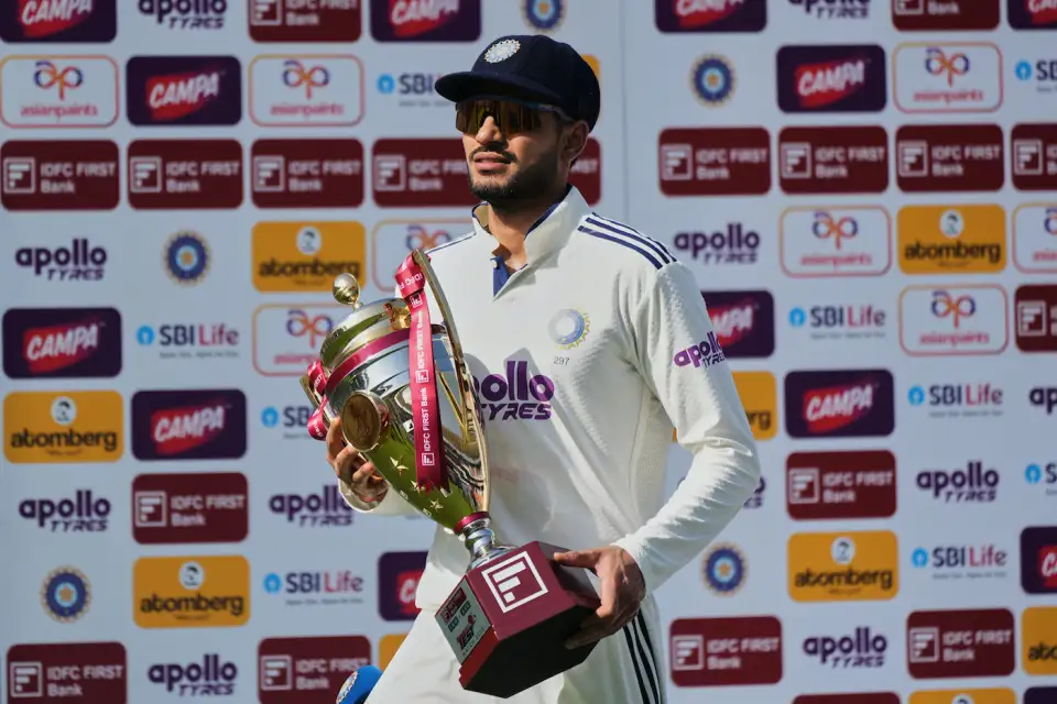 Shubman Gill carries the series trophy