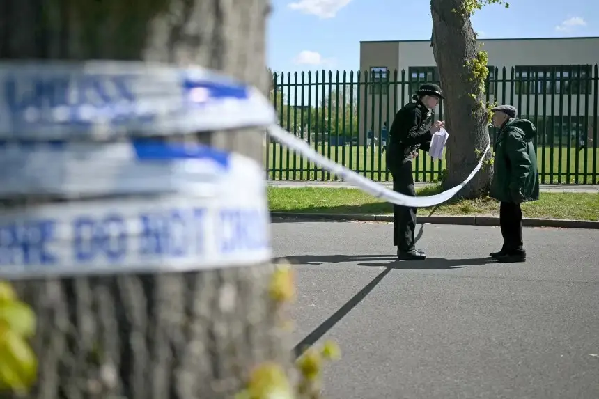 Kenton United Synagogue, the scene of an arson attack, on April 19, 2026.