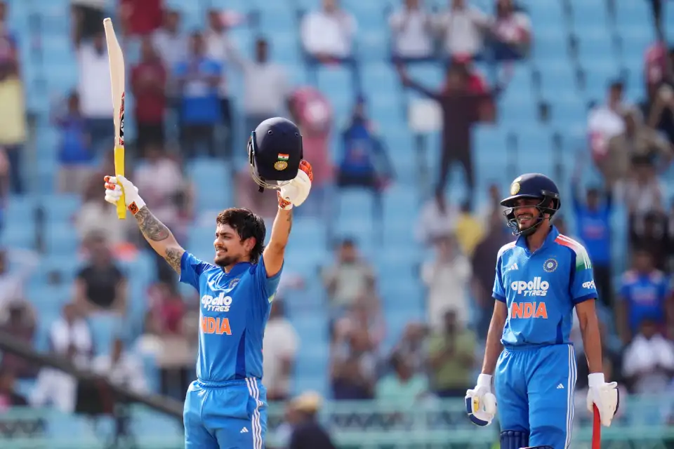 Ishan Kishan and Shubman Gill got to their hundreds in the 33rd over.