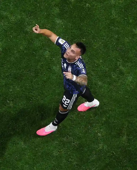 Argentina players celebrate after their FIFA World Cup 2026 semifinal victory.