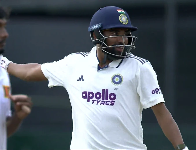 In the last over, Siraj finished the match with three sixes.