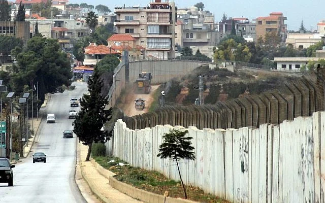 A view of the border with Israel, from the southern Lebanese village of Kafr Kila.
