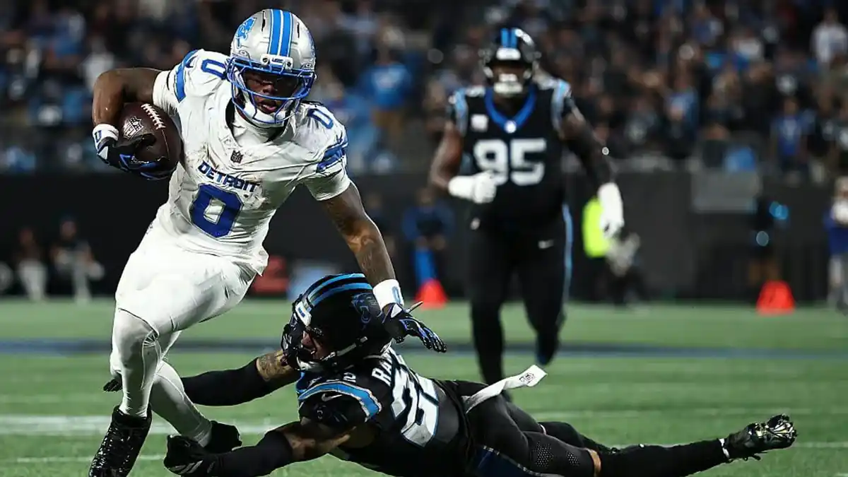 Panthers hold Gibbs to 46 yards in Lions loss.