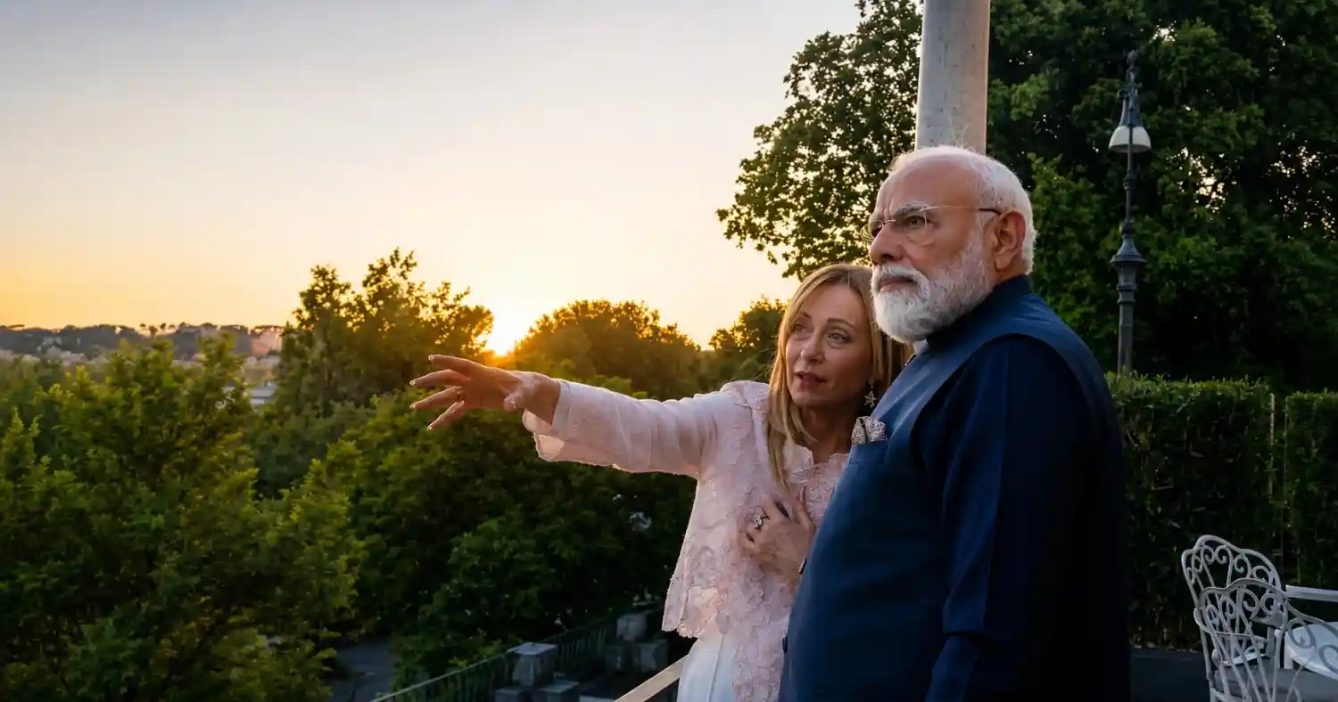 PM Narendra Modi in Italy, Shares Pics with PM Giorgia Meloni.