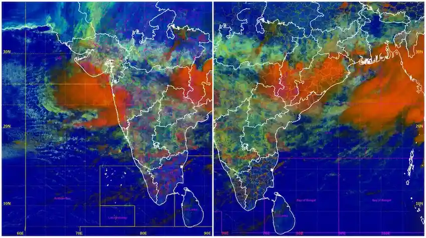 ISRO Satellite Images Show Two Monsoon Cloud Systems Soaking India