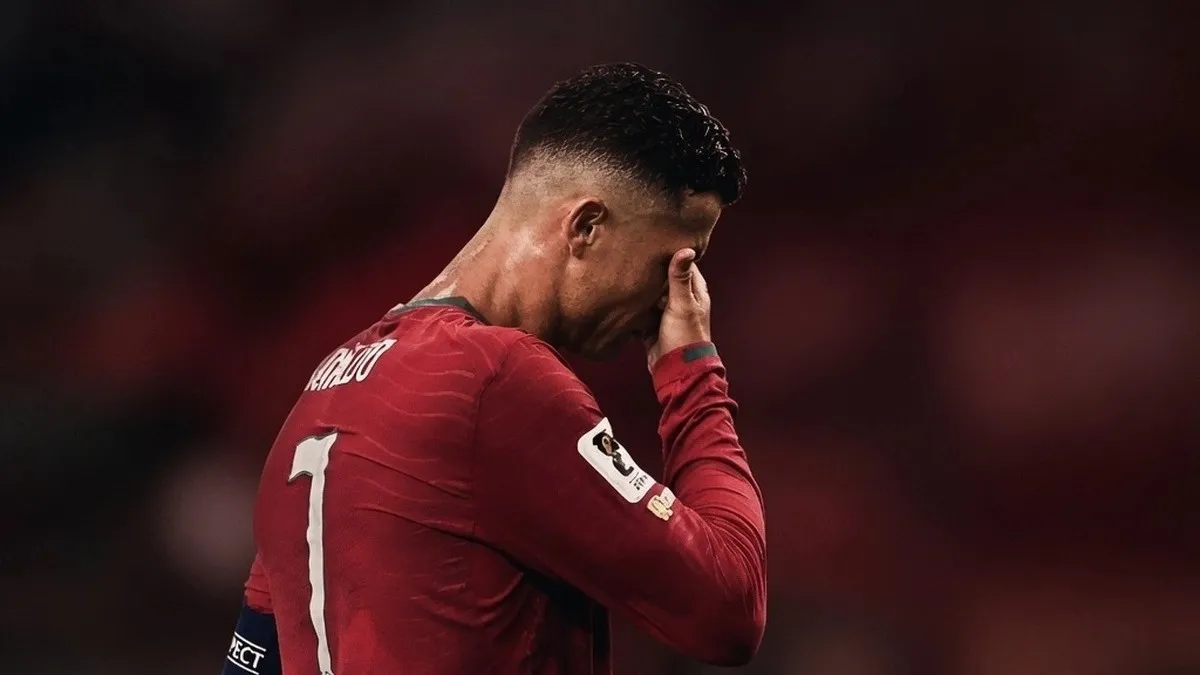 A distraught Cristiano Ronaldo exited the stadium after losing 0-1 in stoppage time against Spain on Monday.