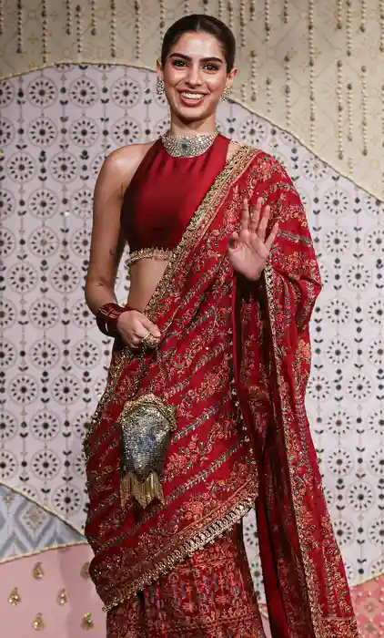Khushi Kapoor attended the Ganesh Puja celebration.