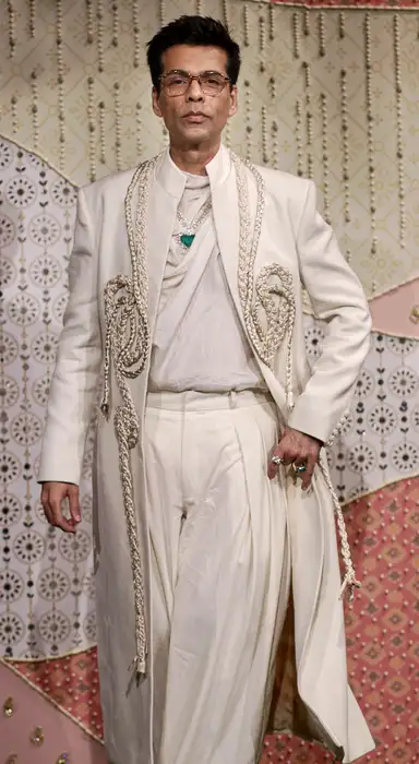 Karan johar attended the Ganesh Puja celebration.