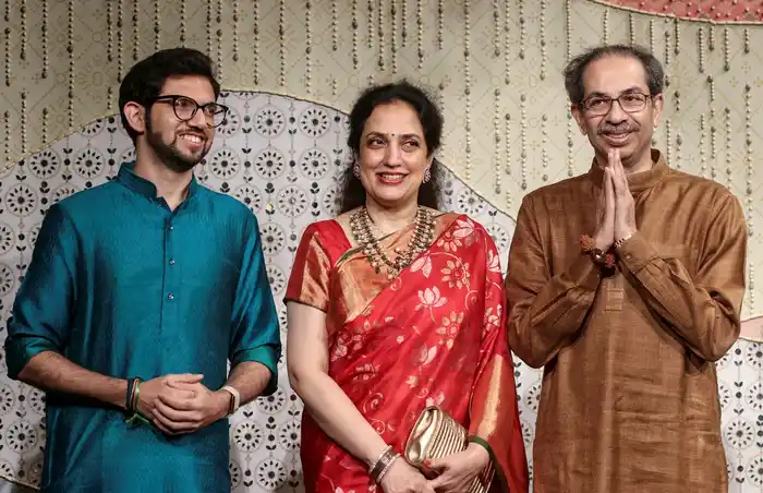 Uddhav Thackeray and his family also attended the Ganesh Puja celebration.