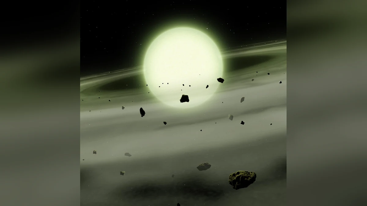 A green white dwarf.
