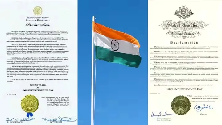 New York and New Jersey Proclaim August 15 as "India Independence Day" Ahead of India's 80th Anniversary