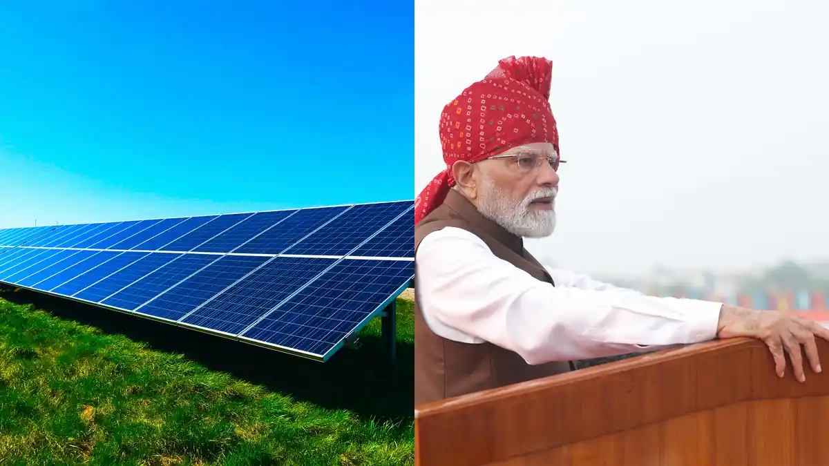 "From 2 GW to 160 GW": Modi Touts 80-Fold Solar Growth in 80th Independence Day Speech, Sets 500 GW Renewable Target