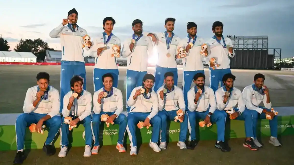 The India players pose with their gold medals•Oct 03, 2026